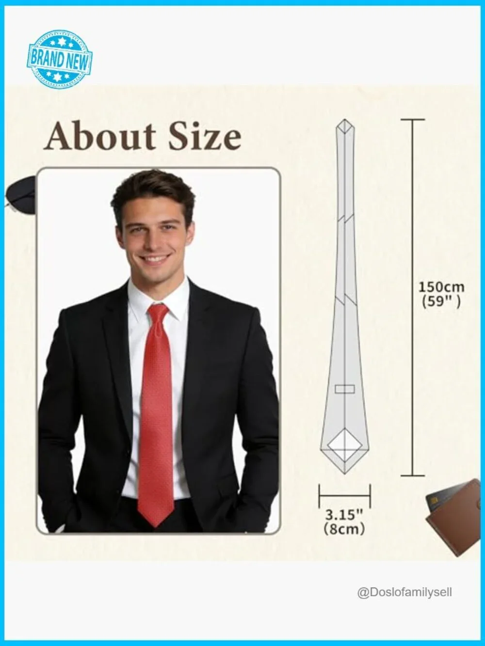 Men's Jacquard Satin Necktie Classic Formal Business Wedding Elegant